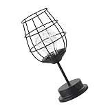 TOYANDONA LED Tischlampe aus Eisen in Hohlem Weinglas Design Dekorative Nachttischlampe für Schlafzimmer Stilvolle Langlebige LED Dekorationsleuchte Modernes Elegantes Lichtkonzept