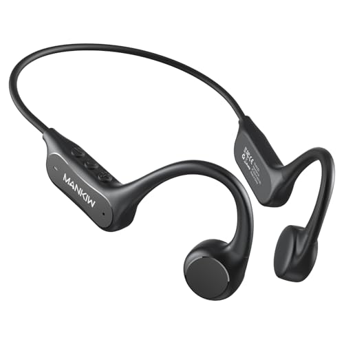 MANKIW Knochenschall Kopfhörer Bluetooth 6.0, Open Ear Sportkopfhörer, Typ-C Schnellladung, IPX5 Wasserdicht Bone Conduction Headphones für Laufen, Fitness, Autofahren