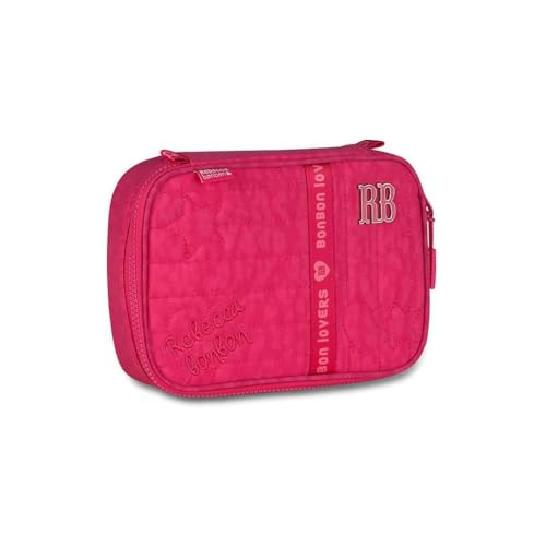 Estojo Quadrado Tie Dye Roxa, Poliéster, 26x16,5x6cm, 2,5 Litros, com Elásticos e Bolso de Redinha