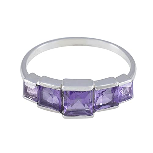 Bague améthyste originale argent 925 fille pour ne plus souffrir d'allergies aux doigts