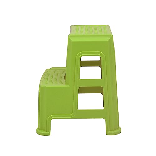 Image of Oaknest Unboxing Furniture Supreme 2-Step HeavyDuty Plastic Multi Purpose Stool for Home,Office and Kitchen Use (Color: Mehndi Green|Count: 4 Pc)