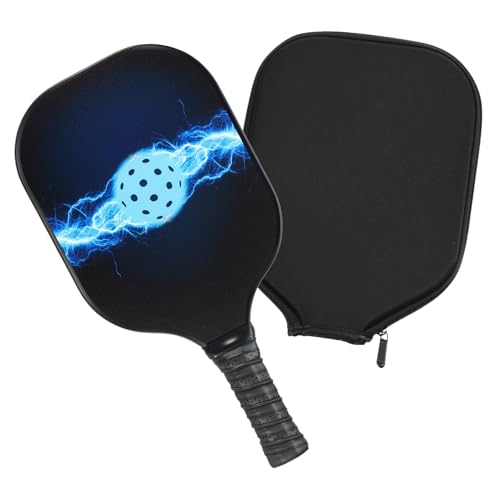 Raquettes de Pickleball en Graphite PATIKIL avec Poignée Antidérapante et Boule Bleue