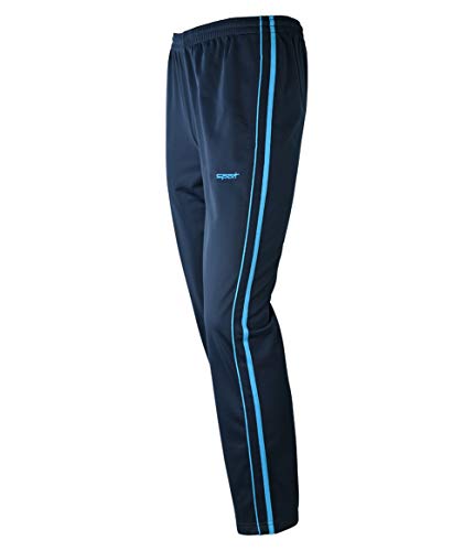 Preisvergleich Produktbild Soltice Herren Jogginghose aus Mikrofaser, Bequeme Freizeithose, leichte Sporthose, schnelltrocknend (M bis 3XL) (M, [B] Navy-Türkis)