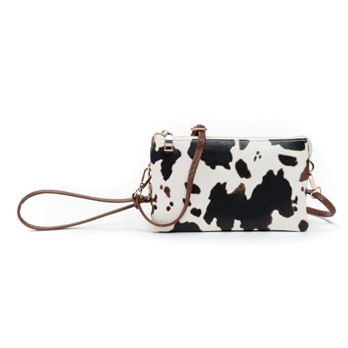 Image of JEN & CO. Riley Small Crossbody Bags Vegan Leather Wristlet Wallets Clutch Purses Shoulder Handbag for Women