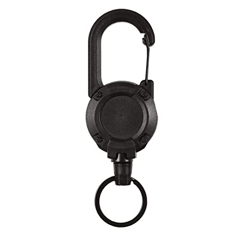 MONBEHJKA - MONBEHJKA Einziehbarer Schlüsselanhänger Einziehbarer Schlüsselring mit 65cm Hochdichtes Faserseil Schlüsselanhänger Ausziehbar Outdoor-Anhänger Retractable Schlüsselring Hose und Rucksack Schwarz