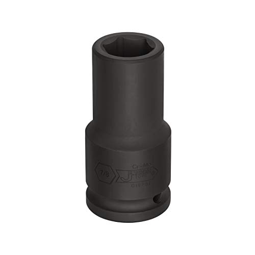 Image of JETECH 3 /4 inch Drive 7 /8 inch Deep Impact Socket, 6-Point SAE Impact Socket, Heat-Treated Chrome Molybdenum (Cr-Mo) Alloy Steel, Extra Length for Heavy-Duty Truck & Equipment Repair