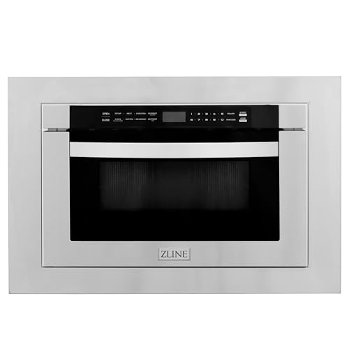 ZLINE 24' 1.2 cu. ft. Stainless Steel Microwave Drawer with 30' Trim Kit