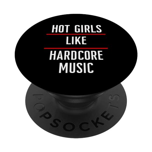Chicas calientes como HARDCORE MUSIC. Diseño tecno fresco para la música PopSockets PopGrip Intercambiable
