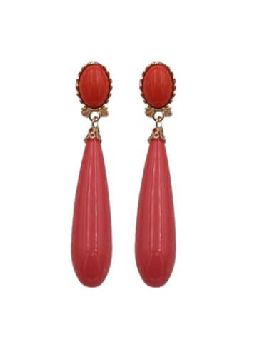 PENDIENTE FLAMENCA LAGRIMA (CORAL)
