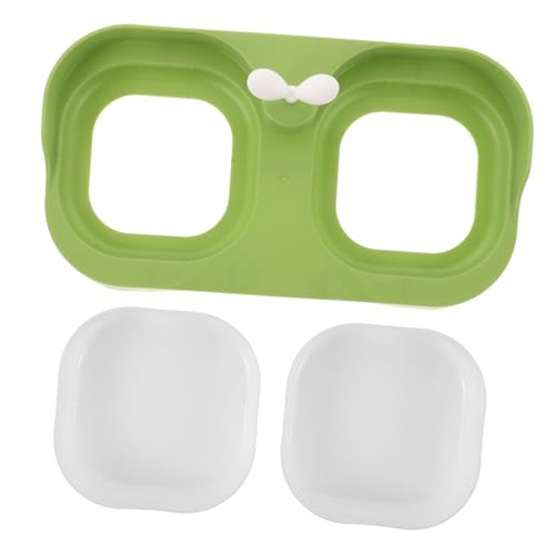 Toddmomy ペット用フードボウル プラスチック製 犬用 猫用 子犬 子猫 食べやすい形状 広底 スタンド付き 水入れ 餌入れ おや入れ