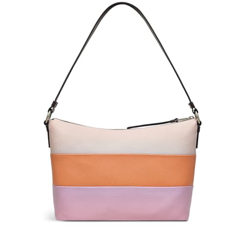 RADLEY London Lyme Terrace Stripe Women’s Medium Leather Shoulder Bag, Clay Pink2