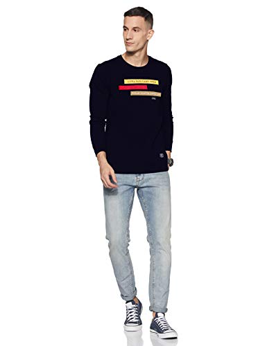 Image of Spykar Men's Cotton Round Neck T-Shirts