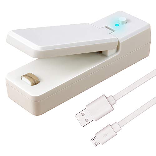 YEVIOR Mini Bag Sealer, Chargeable Plastic Bag Resealer, Handheld Heat Sealer Chip Sealer, Portable Bag Sealer Food Storage Snack Fresh Bag Sealer, USB Charge