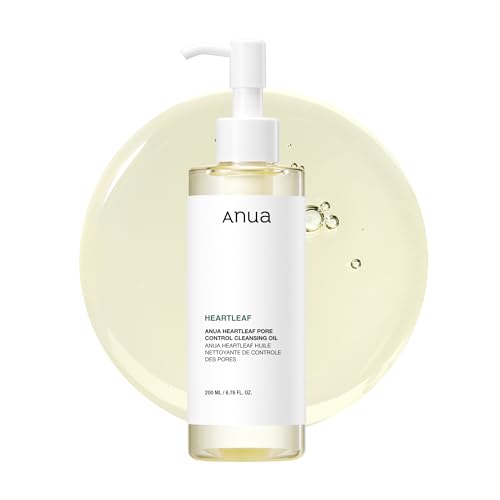 ANUA Heartleaf Pore Control Cleansing Oil, Oil Cleanser for Face, Makeup Blackhead Remover, Korean Skin Care, Original, 200ml/6.76 fl oz