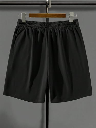 QJQ Men's Letter Graphic Drawstring Waist Shorts Summer Casual Workout Athletic Gym Track Shorts Streetwear3