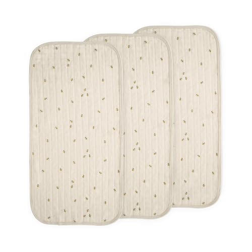 mushie Water Repellent Changing Pad Liners | Cotton (Bees Combo)