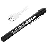 LIFKOME Wiederaufladbare LED Penlight Stiftlampe mit Pupillenmaß und Lineal Kompakte Medizinische...