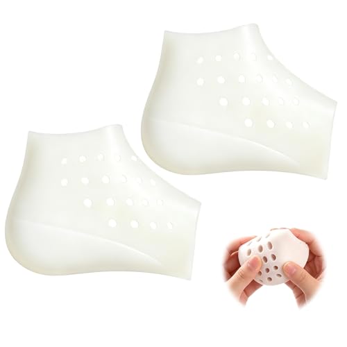 Image of Height Increase Insoles - 1 Inch Invisible Heel Lift Inserts for Men and Women, SEBS Soft Gel Shoe Lifts for Uneven Legs & Achilles Tendinitis, Discreet Heel Lifts for High-Top Sneakers & Boots, White