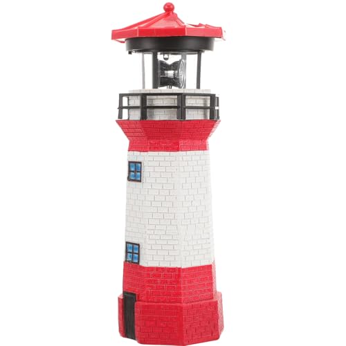 Phare solaire de jardin rotatif pour terrasse et extérieur chic
