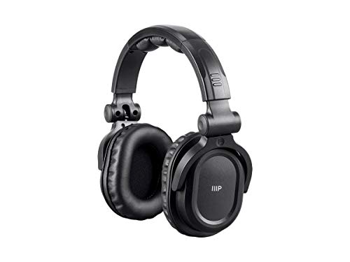 Moonrise Premium Hi-Fi DJ Style Over-The-Ear Pro Bluetooth Headphones with Mic and Qualcomm aptX Support (8323 with Bluetooth), Black