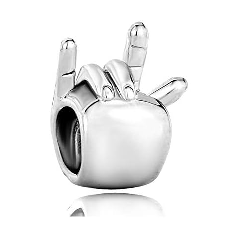 DemiJewelry I Love You Gesture Charms Beads for Snake Chain Bracelets Cover