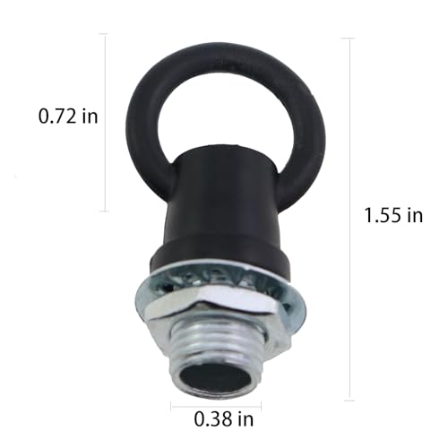 Image of 4PCS 10mm Lighting Fixture Metal Chandelier Chain Extensions Black Lantern Closed Smooth Hooks DIY Lamp Accessories for Hanging Fruit Baskets or Flower Pots
