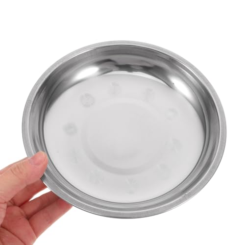 YARNOW Metallteller-Set Edelstahlteller 6 runde Teller Metall Campingteller Stahl Servierplatten für Zuhause 18 cm Campingteller