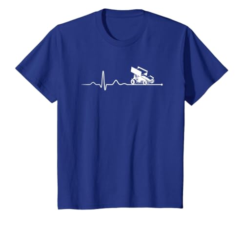 Sprint CAR Racing: Sprint Car Racing Heartbeat T-Shirt, Youth, Royal Blue, 4T