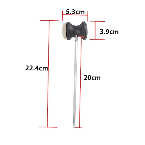 Pedal de bombo con cabeza de fieltro de acero inoxidable miniatura 2