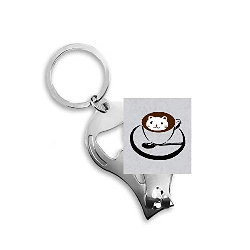 Coupe-ongles chat avec illustration tasse de café, une idée cadeau utile et originale