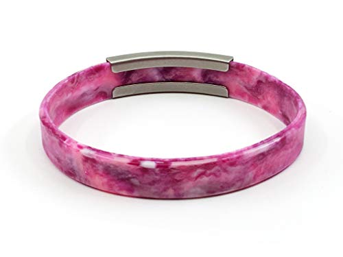Waterproof Performance Pink CAMO Skinny Sport Fitness ID Bracelet Hypoallergenic Silicone with Free Engraving- Runners, Cyclist, Religious, Men, Women, Kids, Children, Fitness, Athletes4