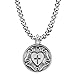 Sterling Silver Engraved Luther's Rose Lutheran Medal Pendant, 5/8 Inch