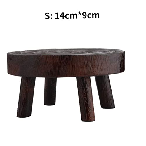 Pot de jardin à grains vintage sur mini tabouret bois - 3