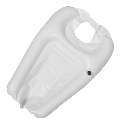 BUTIFULSIC Bedside Hair Washing Basin Portable Shampoo Bowl for Elderly White Portable Hair Washing Basin PVC Bedside Portable Shampoo Basin