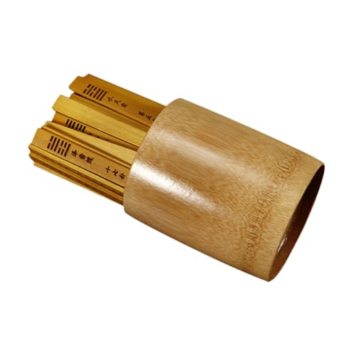 Veemoon 64 Hexagram Bamboo Divination Sticks Mahjong Divination Game Props Chinese Traditional Style Sturdy and Easy to Use