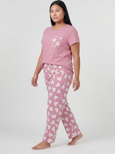 Image of Max Women's Printed Round Neck Half Sleeve Cotton Pyjama Set