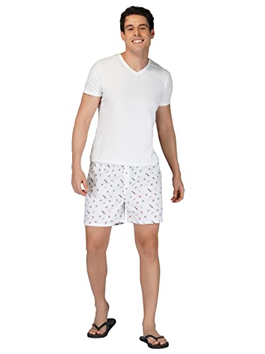Image of Longies Men's Cotton Printed Regular Boxer Shorts