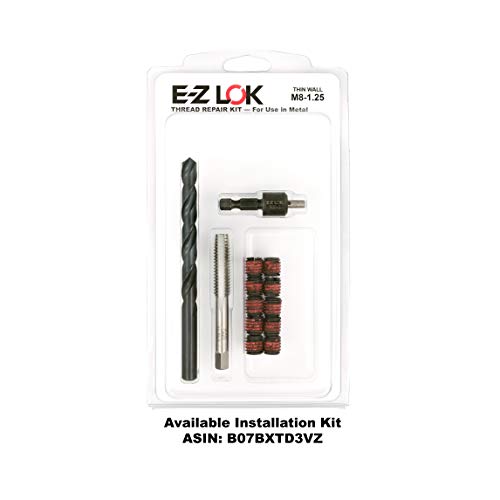 Image of E-Z LOK Threaded Insert for Metal 12L14 Carbon Steel Thread Inserts M8-1.25 Internal Threads, 7 /16-14 External Threads, Pack of 5