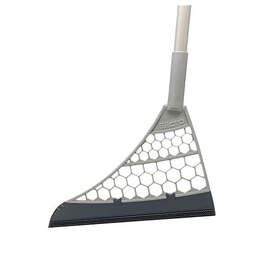 Elicto Multipurpose 5-in-1 Sweeper – Lightweight Carpet Sweeper, Squeegee, Broom, Hair Collector & Floor Cleaner – Manual Silent Non Electric Sweepers for Kitchen, Windows, & Hardwood (37 Inches)