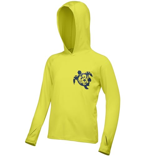 Image of Boys Rash Guard Swim Hoodie, Kids Long Sleeve Sun Fishing Shirts