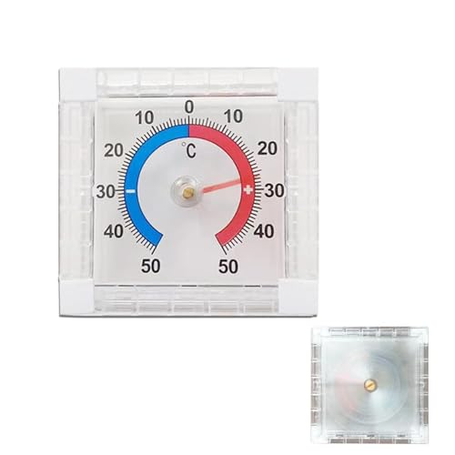 Termómetro de interior y exterior – Medidor de temperatura resistente a la intemperie | Termómetro de pared para controlar la temperatura para casa, jardín, invernadero, terraza, garaje y oficina |