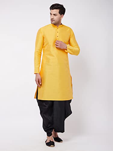 Image of VASTRAMAY Men's Silk Blend Printed Kurta And Dhoti Set Vasmk001Ndtmother