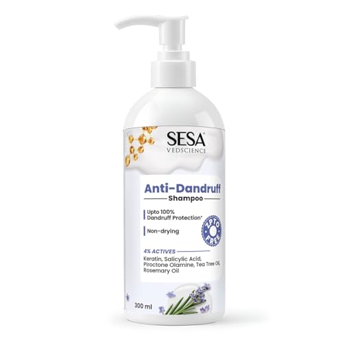 Image of Sesa Anti Dandruff Shampoo - 300ml | ZPTO Free Formula | Piroctone Olamine, Tea Tree & Rosemary Oil | Upto 100% dandruff reduction | Prevents Itching & Irritation | Safe for Daily Use | Unisex