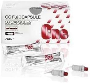 GC 000240 Fuji I Glass Ionomer Luting Cement Capsules Light Yellow 50/Pk Case of 12 Boxes