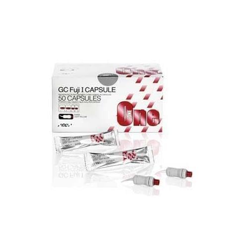 GC America GC-000240 Fuji I Glass Ionomer Luting Cement, Capsule Pack, Shape, (Pack of 50)