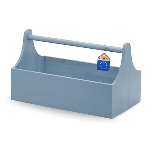 Pinus - Werkzeugkiste Holz, Aus Naturbelassenem Zirbenholz, Holzkiste mit Griff, Werkzeugkasten Holz, Werkzeugträger, Ideal für Dekorationen Aller Art. -...