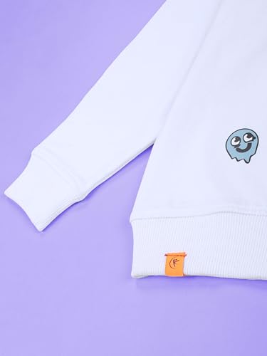 Image of KiddoPanti Boys Solid Round Neck Full Sleeve Fleece Sweatshirt | 60% Cotton 40% Polyester | Soft Warm Winter Pullover | Ribbed Cuffs & Hem | Casual Winter Sweatshirt for Kids