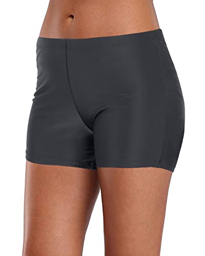 Image of Yonique Womens Swim Shorts Solid Tankini Bottoms Swimsuit Bottoms(Available in Plus)