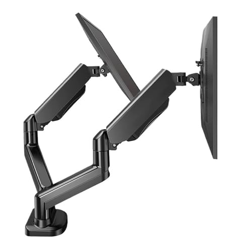 Bras robotisé pour support d'écran PC rotation bureau noir double moniteur articulé