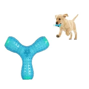 PSK PET MART Triangle Shape Flying Discs Catcher Dog Toy with Funny Sound Good for Dog's/Puppies